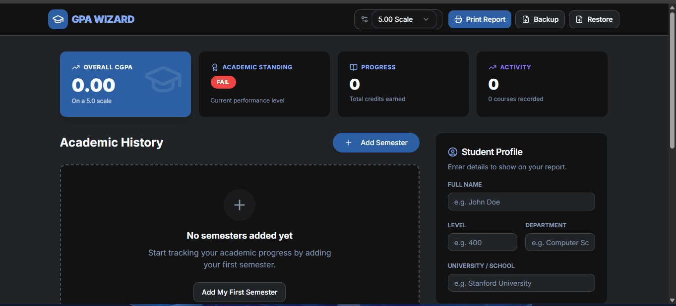 GPA Wizard Web