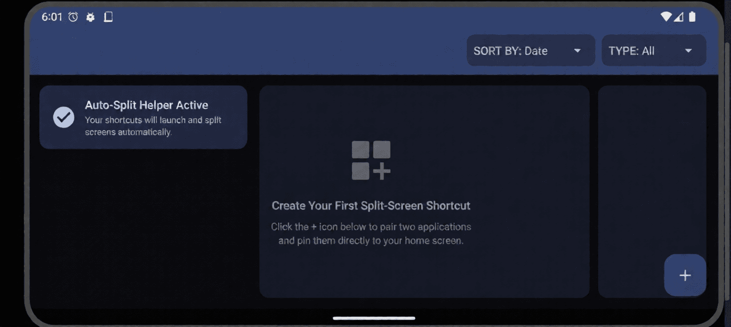 Split-Screen Shortcut Manager